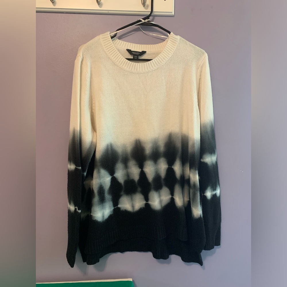 Simply Vera Vera Wang Black and White Gradient Sweater XXL